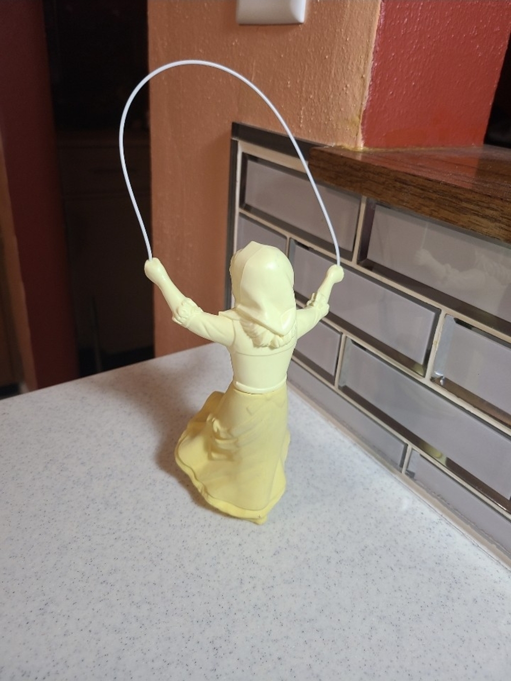 Avon Yellow Girl Figurine with Skipping Rope Collectible Empty Avon Bottle - Picture 6 of 8